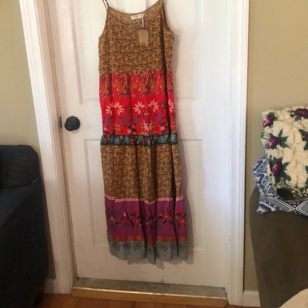 NWT NATURAL LIFE Multicolor Bohemian Maxi Dress